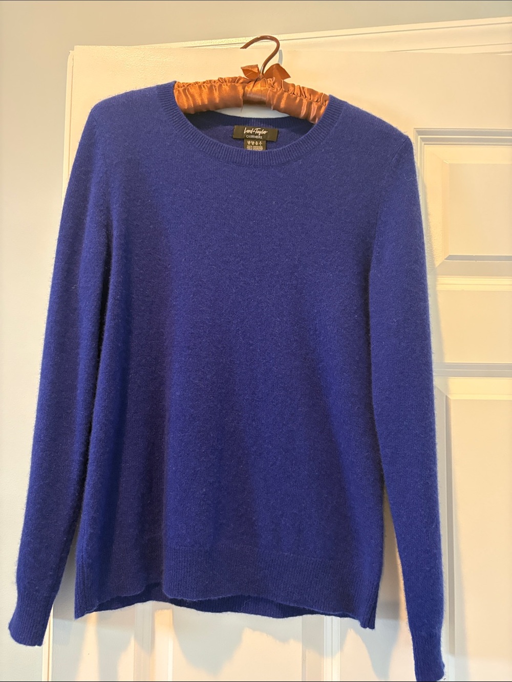 Lord & Taylor Cashmere Women’s Crewneck Sweater - Cobalt Blue
